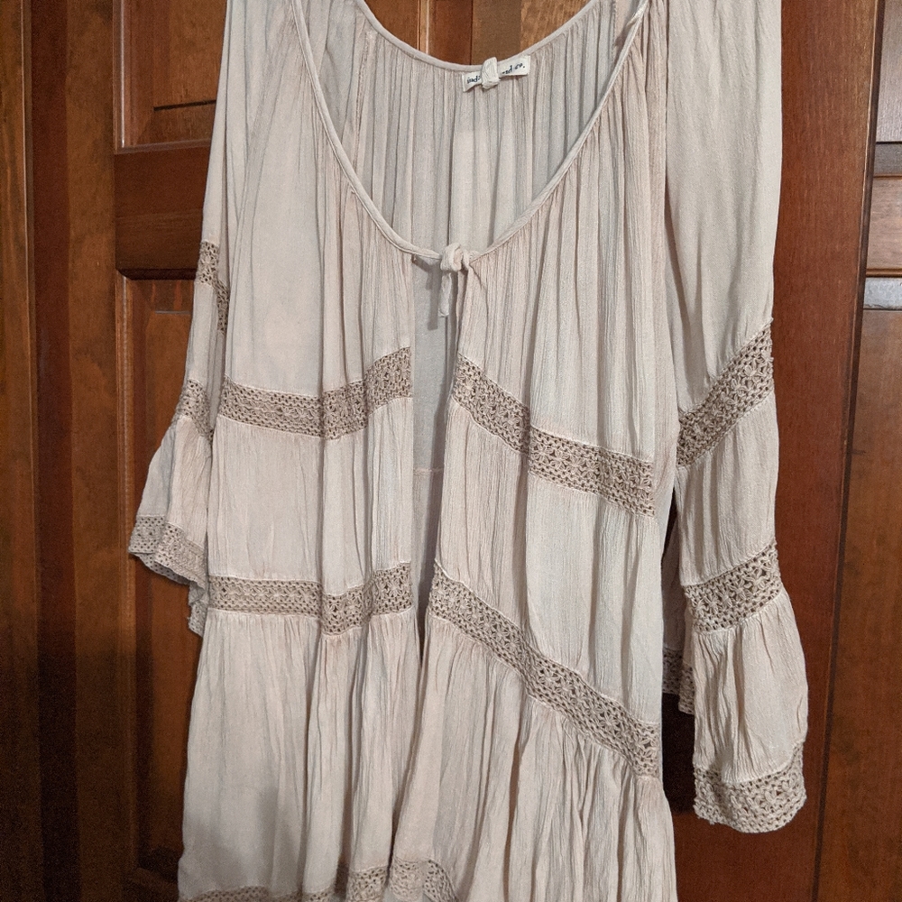 Open front tunic
